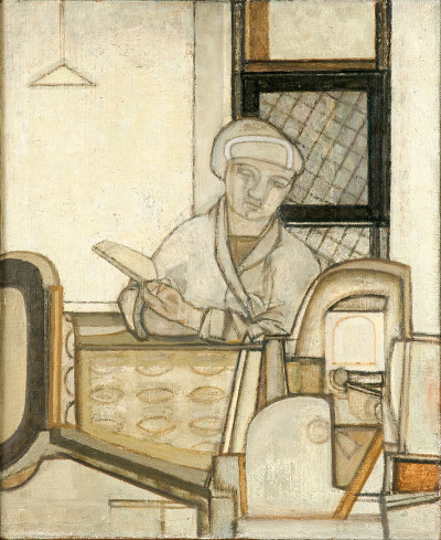 Prunella Clough, Woman in a biscuit factory