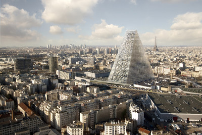 Tour Triangle, Aerial View towards Paris