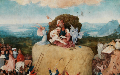 Hieronymus Bosch, “The–Haywain”, the central panel from The Haywain