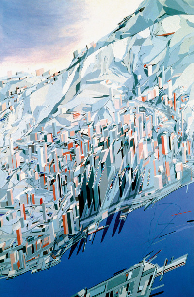Zaha Hadid RA, The Peak Blue Slabs
