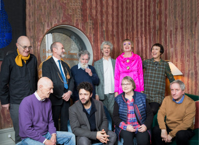 Ten of the twelve committee members for the 2018 Summer Exhibition