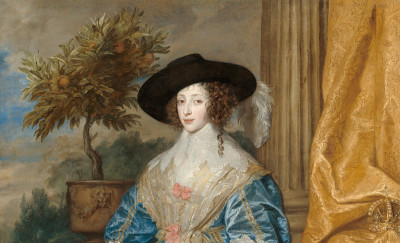 Anthony van Dyck, Henrietta Maria with Sir Jeffrey Hudson (detail)