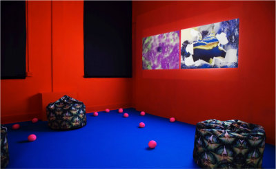 Installation view of works by Clara Hastrup