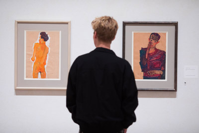 Gallery view of the 'Klimt / Schiele: Drawings from the Albertina Museum, Vienna' exhibition