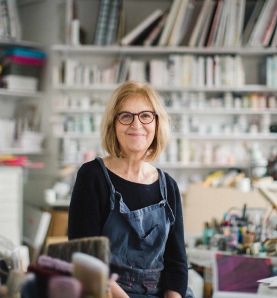 Mali Morris RA in her studio, 2018