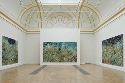 Installation view at the Royal Academy of Arts of Anselm Kiefer’s Morgenthau series, 2013