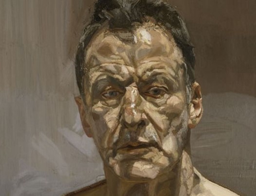 Lucian Freud, Reflection (Self-portrait) (detail)