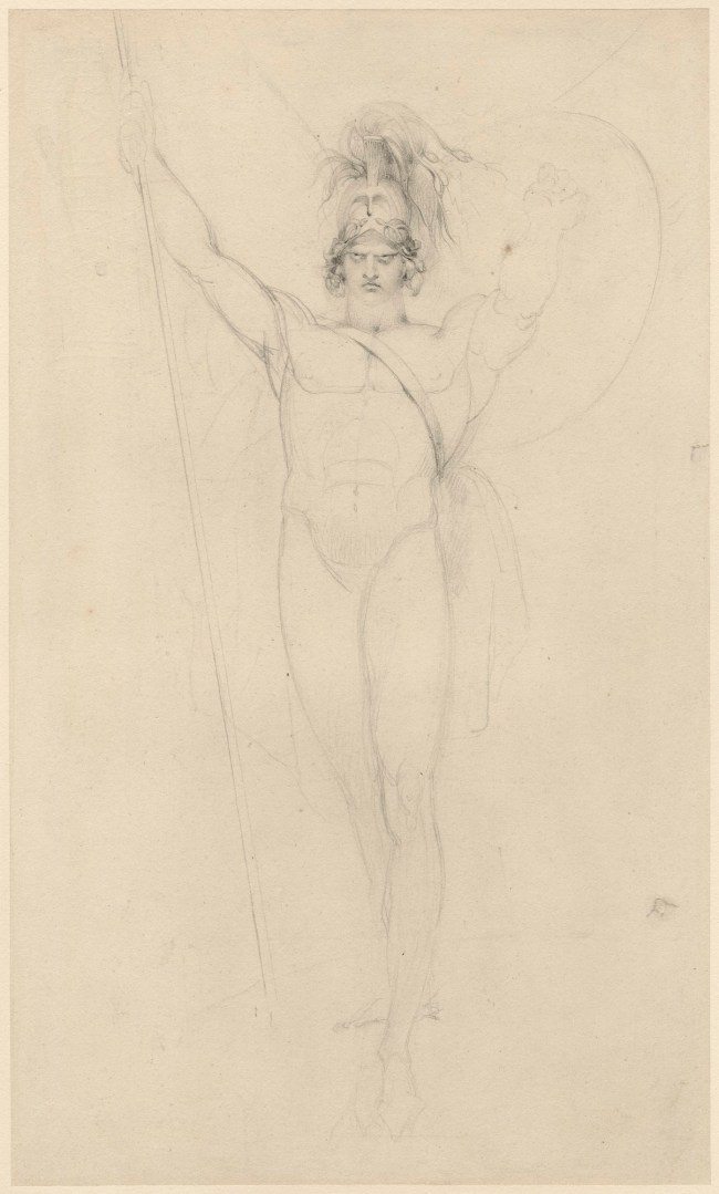 Sir Thomas Lawrence PRA, Preparatory drawing for 'Satan Summoning his Legions'