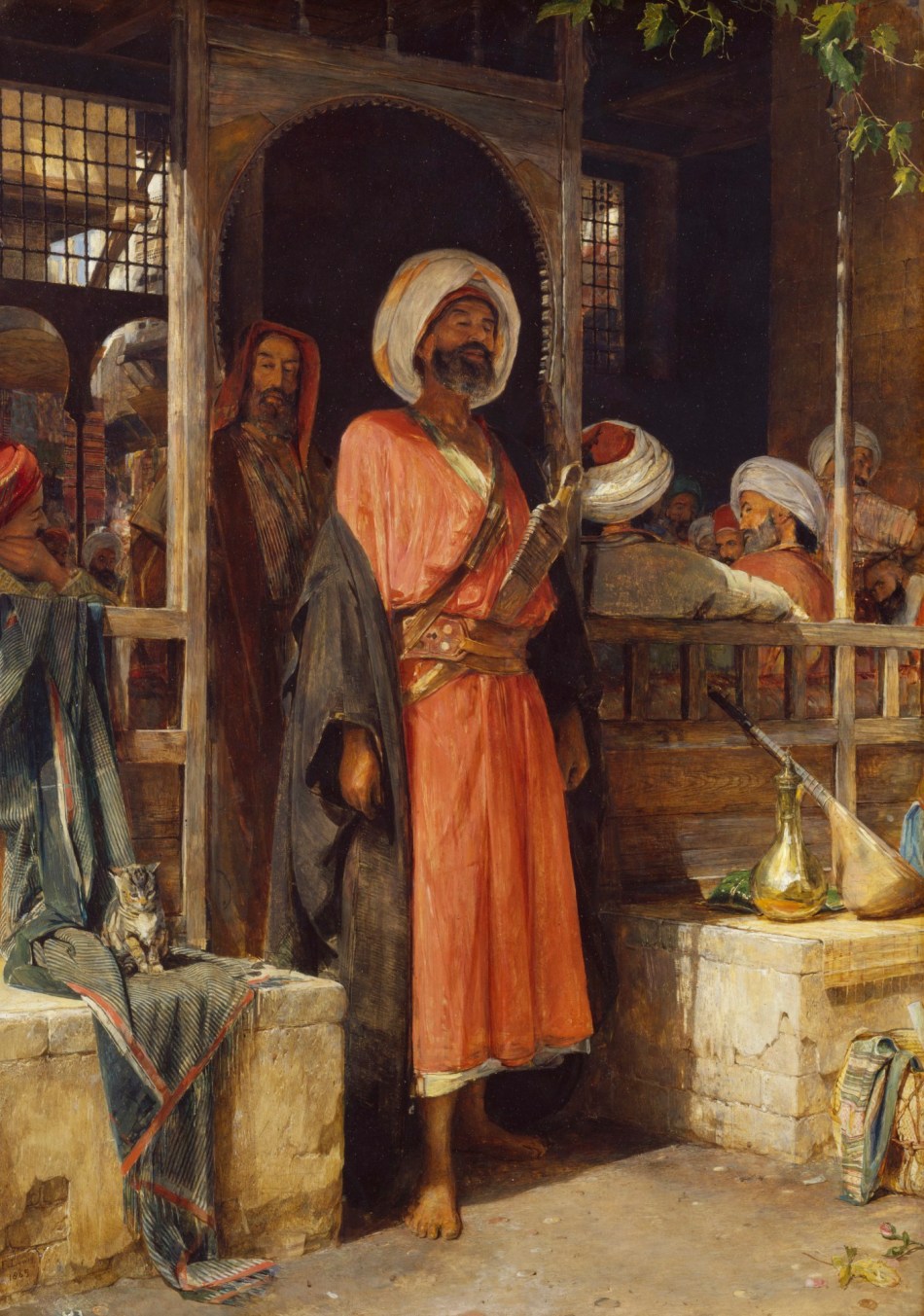 John Frederick Lewis RA, The Door of a Cafe in Cairo