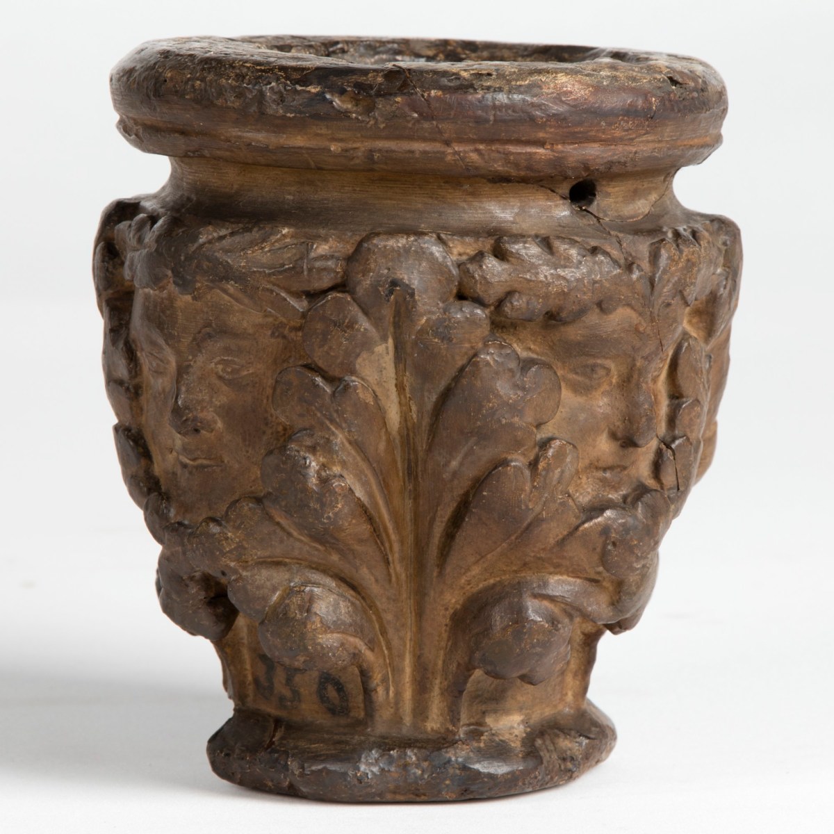Unknown maker, Medieval Capital with leaf foliage and faces, possibly representing the Green Man