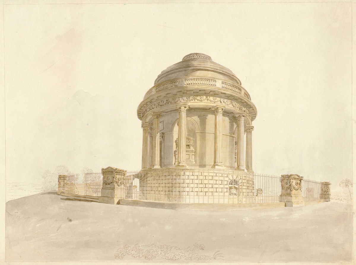 James Wyatt PRA, Design for mausoleum, Brocklesby Park, Lincolnshire: perspective