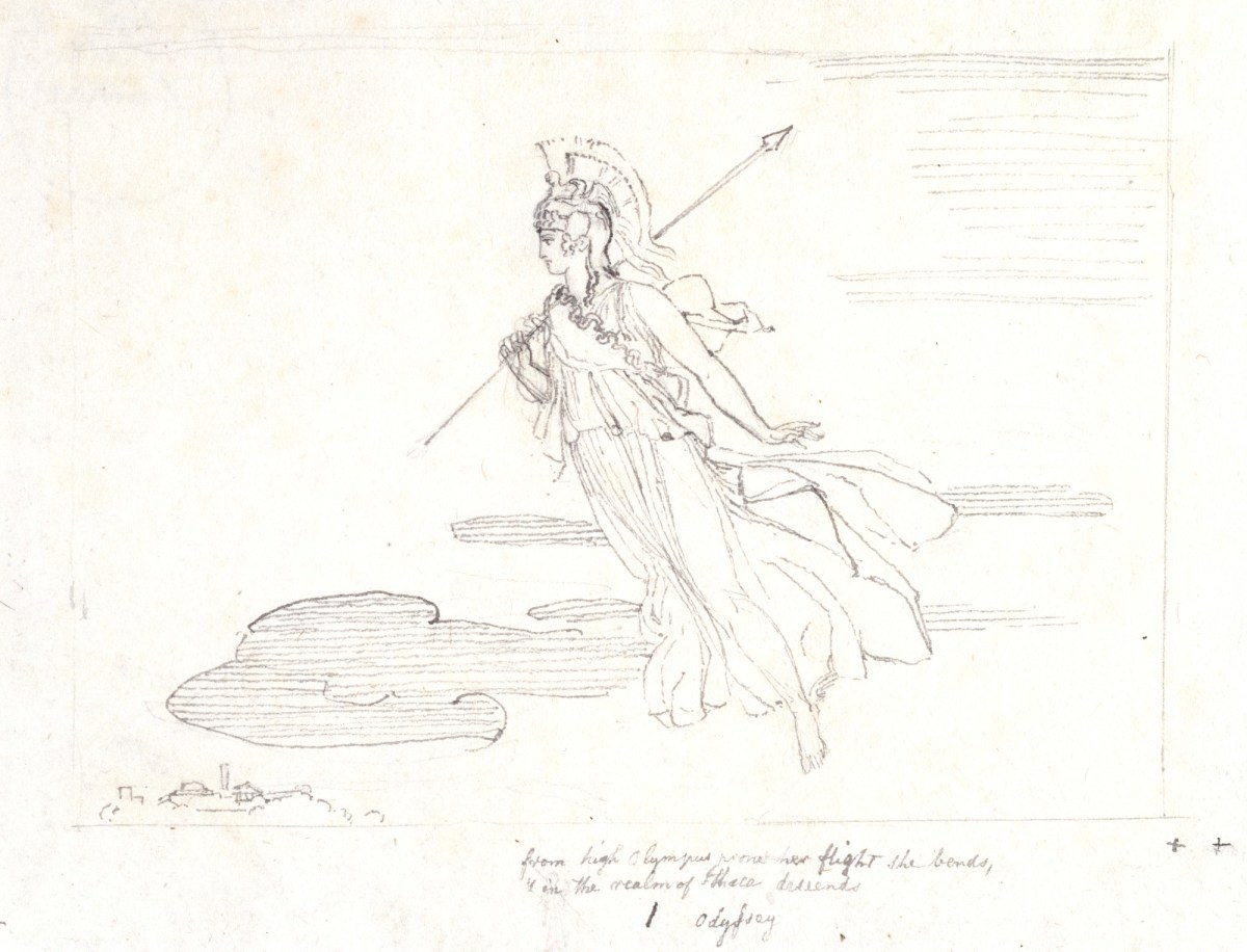 John Flaxman RA, The Descent of Minerva to Ithaca