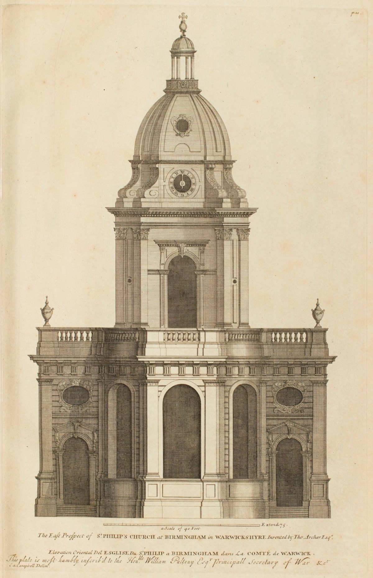 Colen Campbell, Saint Philip's church in Birmingham