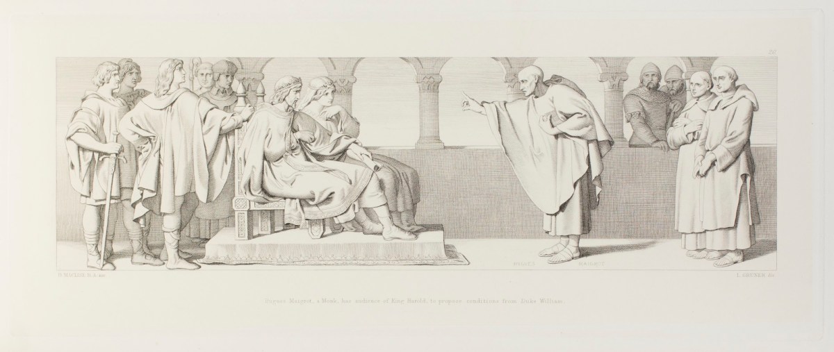 Hugues Maigrot, a Monk, has audience of King Harold, to propose ...