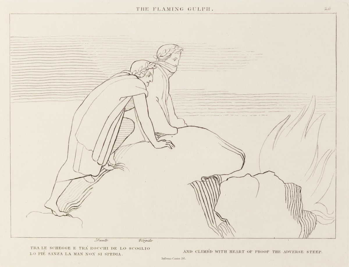 John Flaxman RA, 'The Flaming Gulph' (from The Divine Comedy)