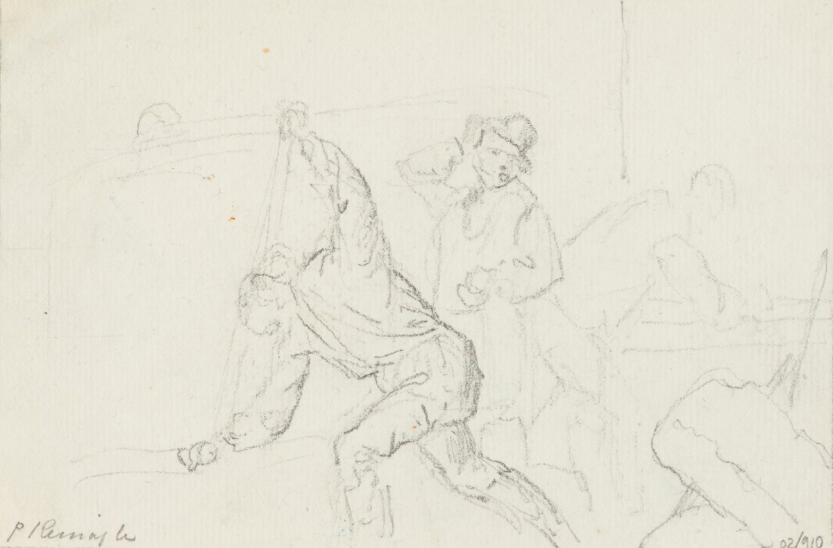Philip Reinagle RA, Sketch of figures in a workshop