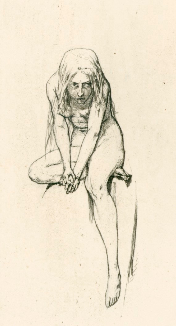 Henry Hugh Armstead RA, Study for an illustration to Tennyson's poem 'Godiva'