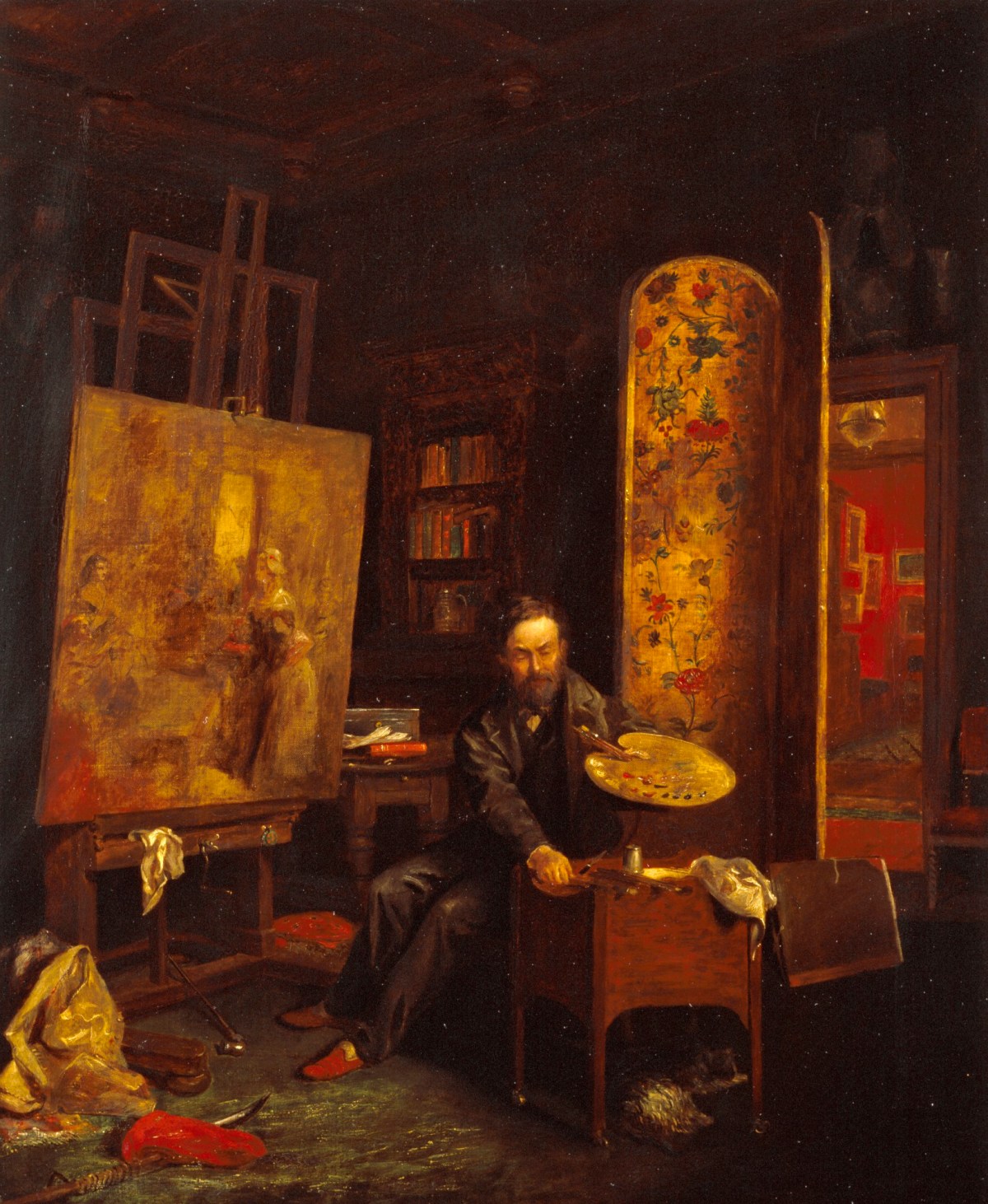 William Maw Egley, Portrait of Alfred Elmore R.A. in his studio