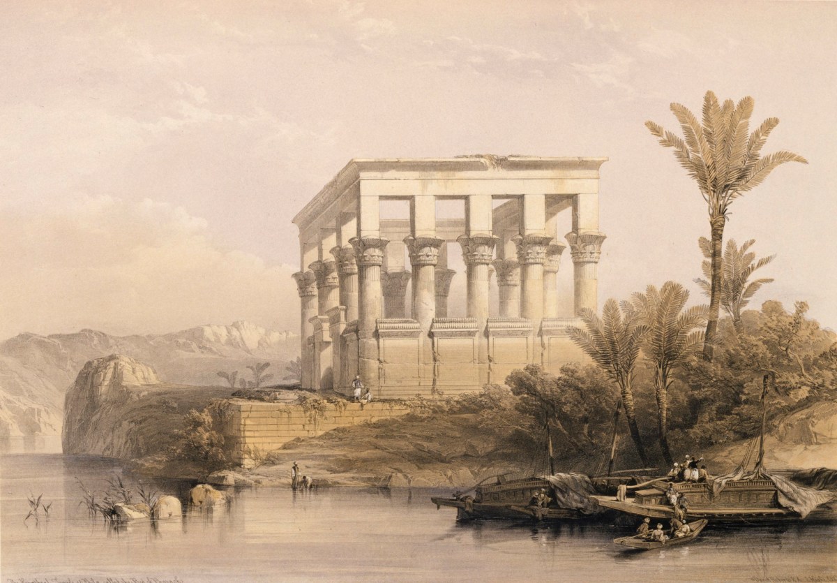 David Roberts RA, The Hypaethral Temple at Philae, called the Bed of Pharaoh