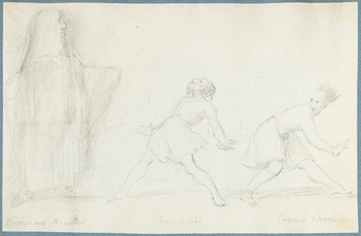 George Dance RA, A ghost appearing to two frightened figures