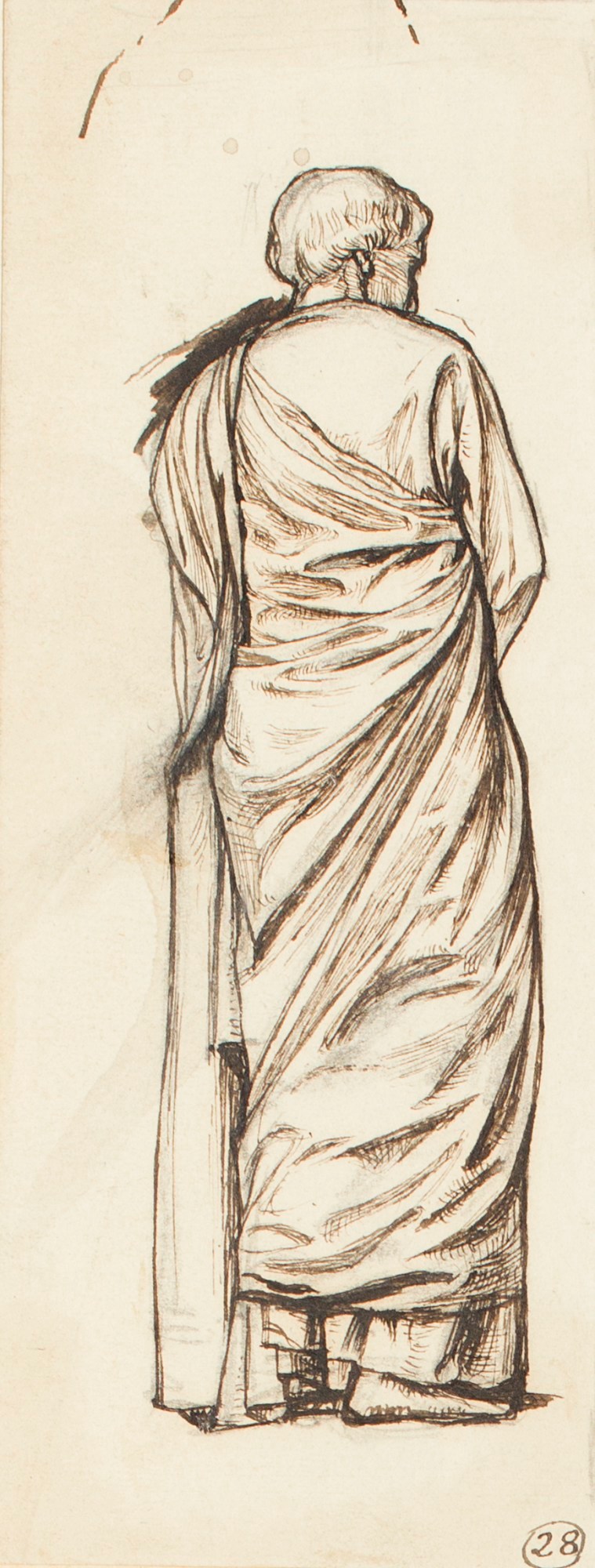 Henry Hugh Armstead RA, Study of a standing figure for the reredos of St. Mary's, Cambridge