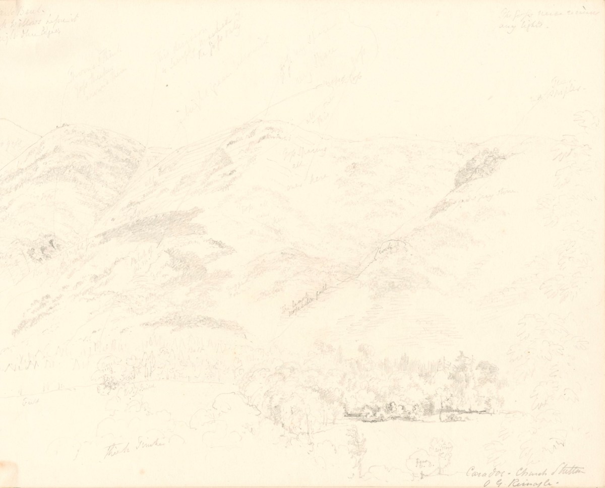 Oriana Georgiana Reinagle, View of Caer Caradoc, Shropshire