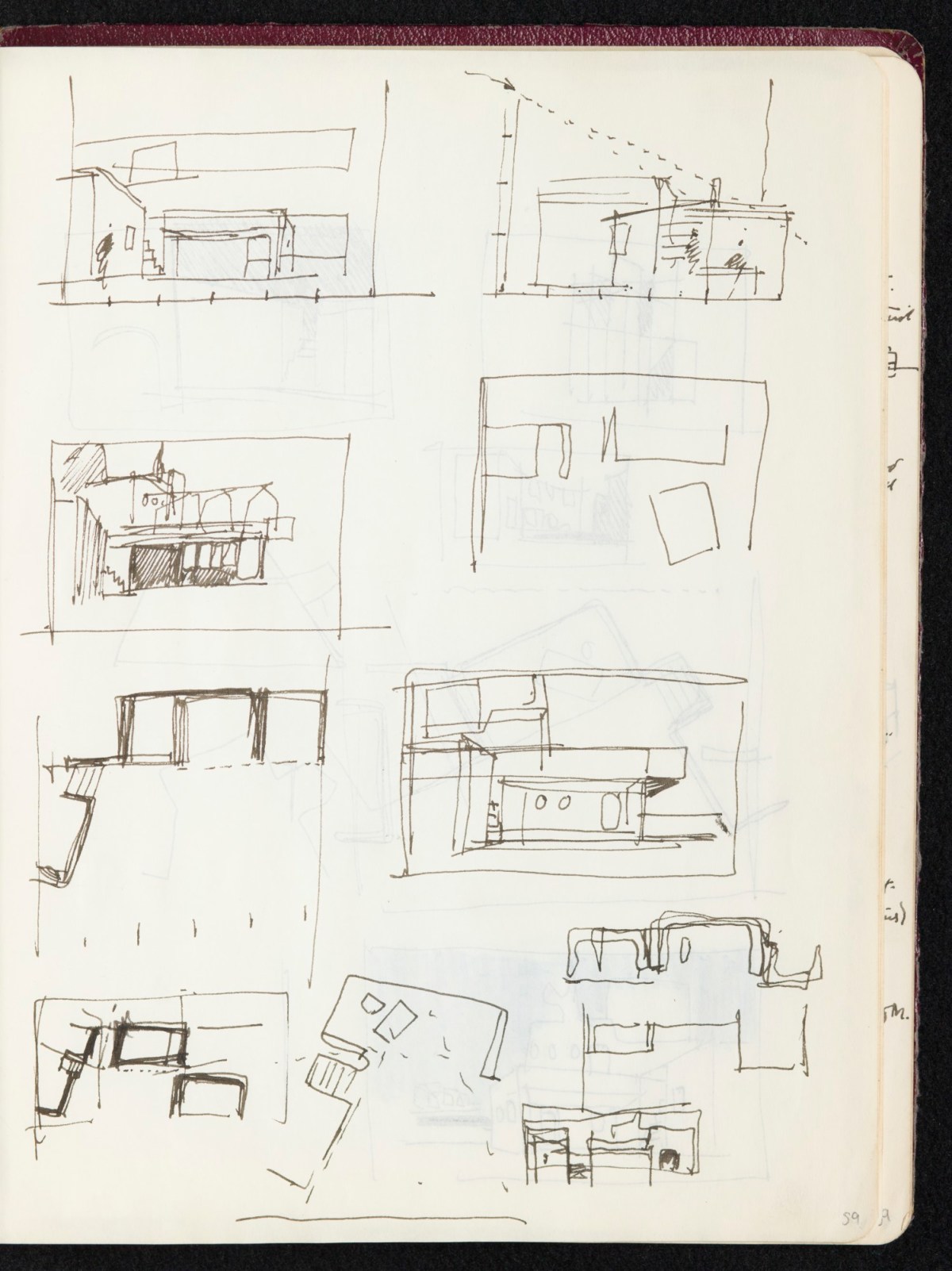 Sir Hugh Casson PRA, Sketchbook with designs and notes