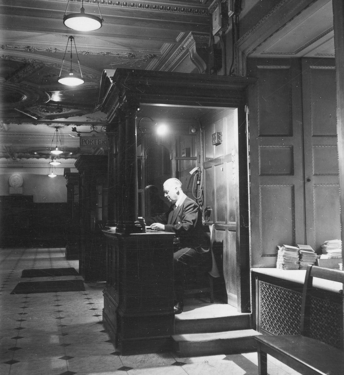Russell Westwood, The Head Porter in the Entrance Hall at Burlington House