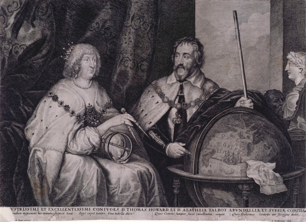 Lucas Vorsterman I, Portrait of Thomas Howard, Earl of Arundel, with Aletheia, Countess of Arundel