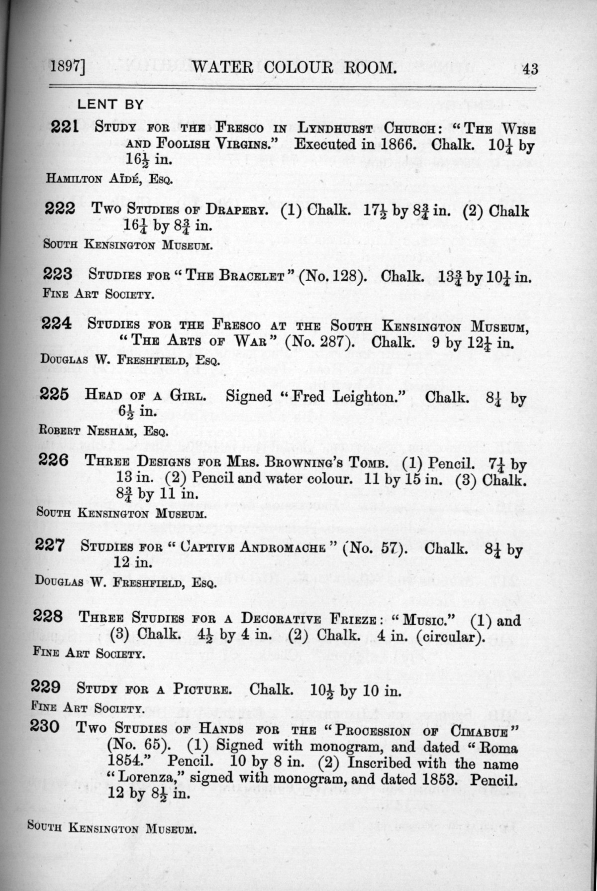 Page 43 of 1897 - Lord Leighton PRA