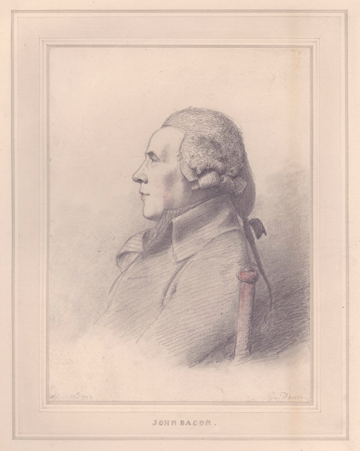 George Dance RA, Portrait of John Bacon, R.A.