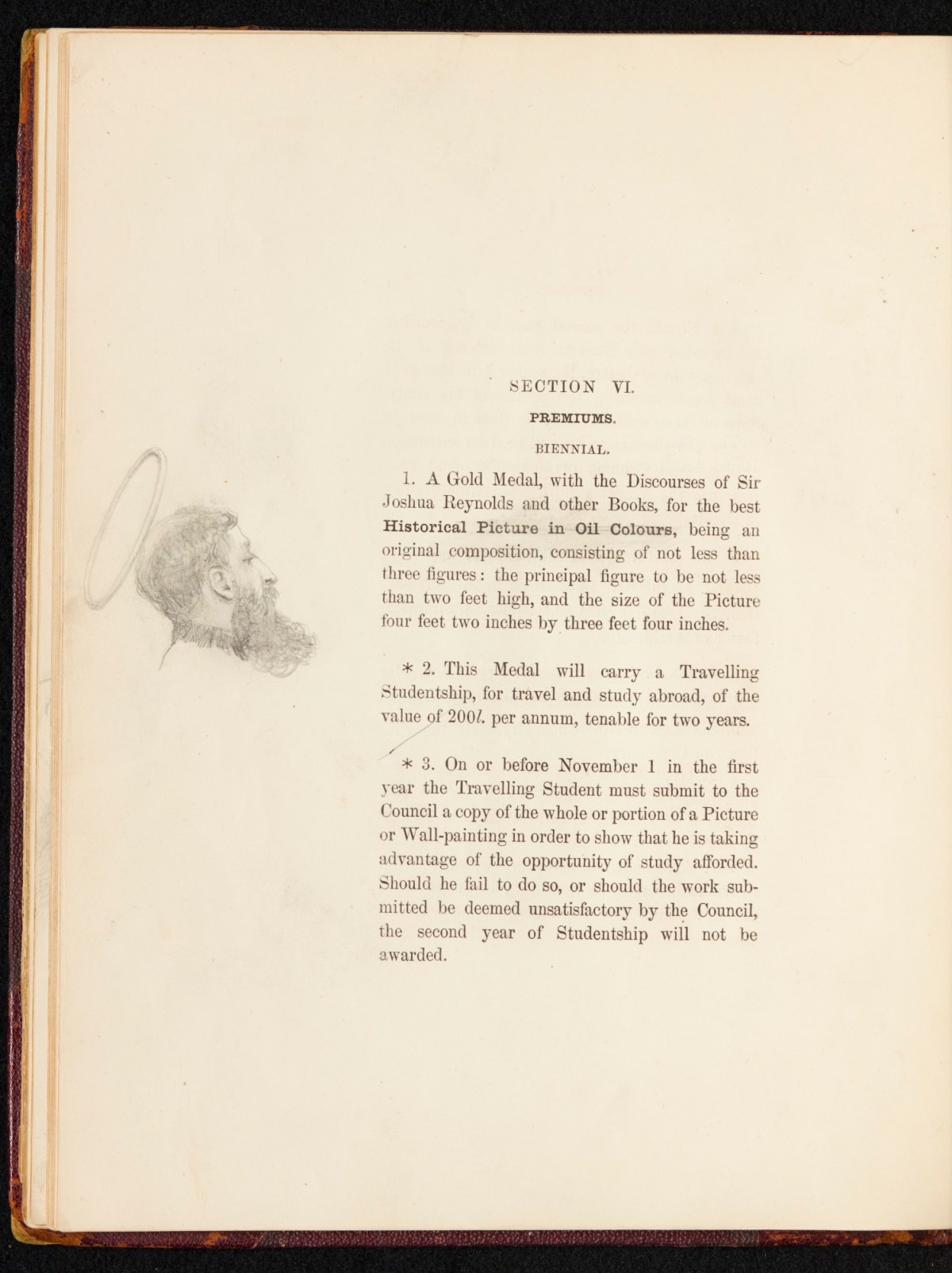 Sir Lawrence Alma-Tadema RA, A copy of the RA Laws as relating to the Schools, annotated and with sketches by Alma-Tadema