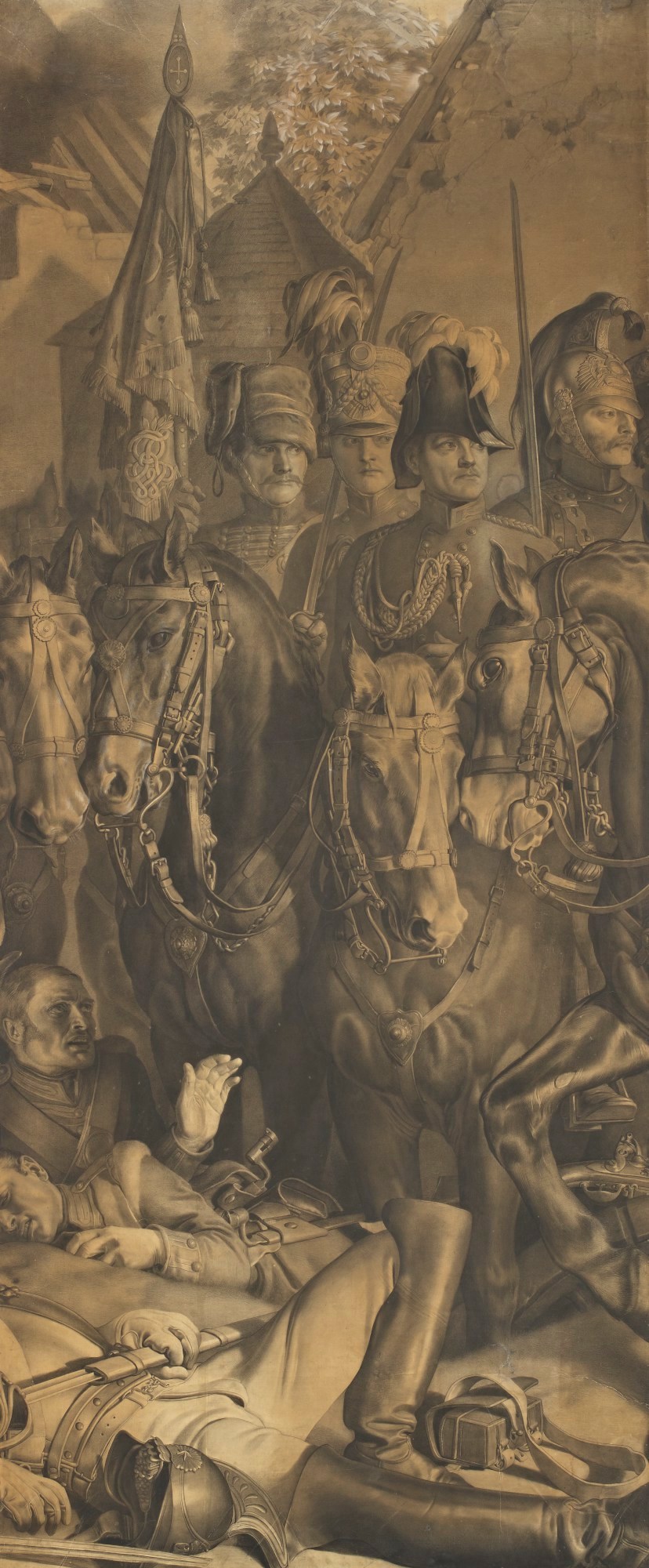 Daniel Maclise RA, Cartoon for 'The Meeting of Wellington and Blücher After the Battle of Waterloo'
