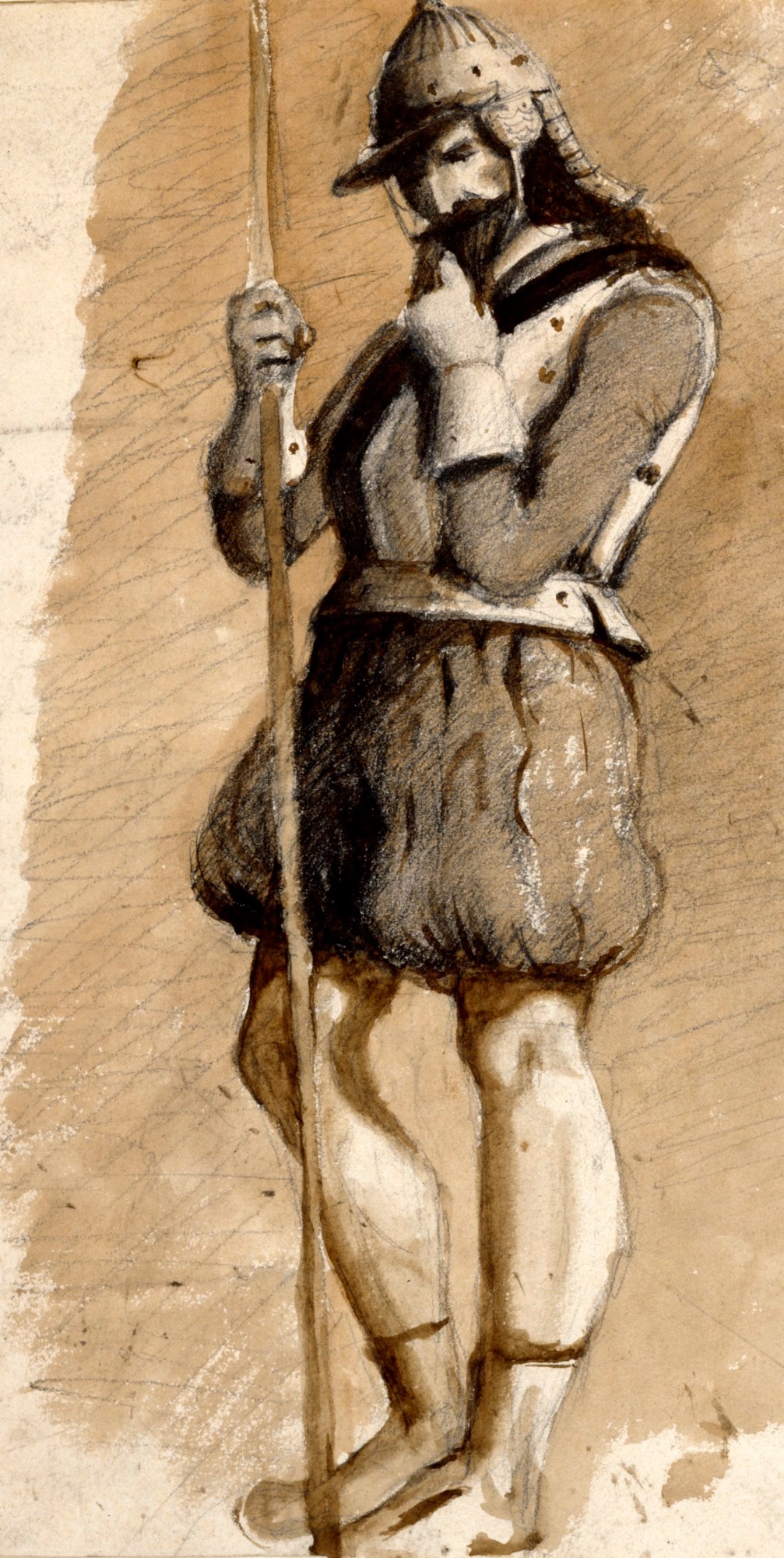 Sir John Everett Millais Bt. PRA, Infantryman carrying a pike