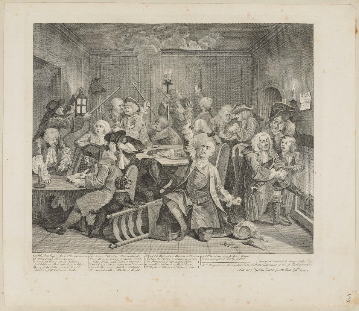 William Hogarth, A Rake's Progress, plate 6