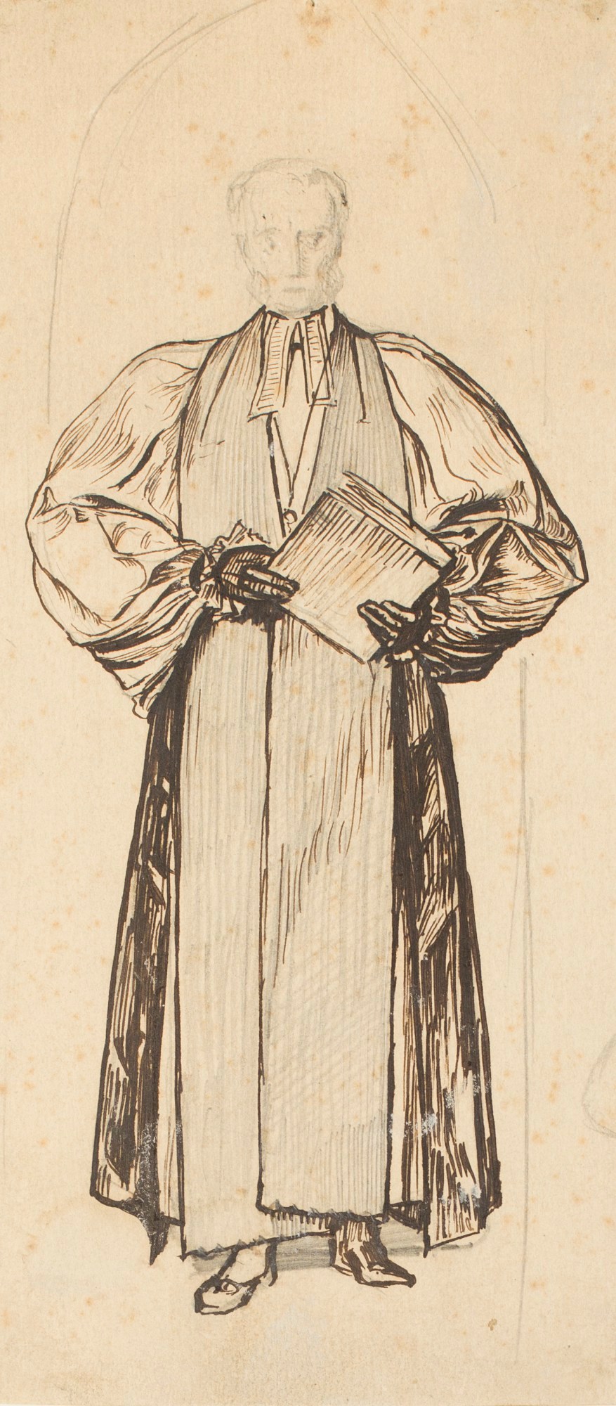 Henry Hugh Armstead RA, Study of a clergyman for a statue of Bishop Ollivant