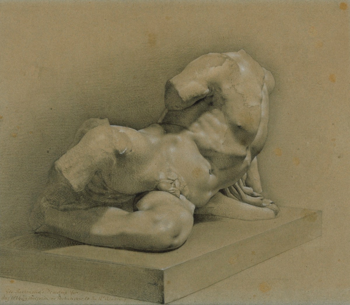 George Richmond RA, Figure of a reclining river god (Ilissos) from the Parthenon