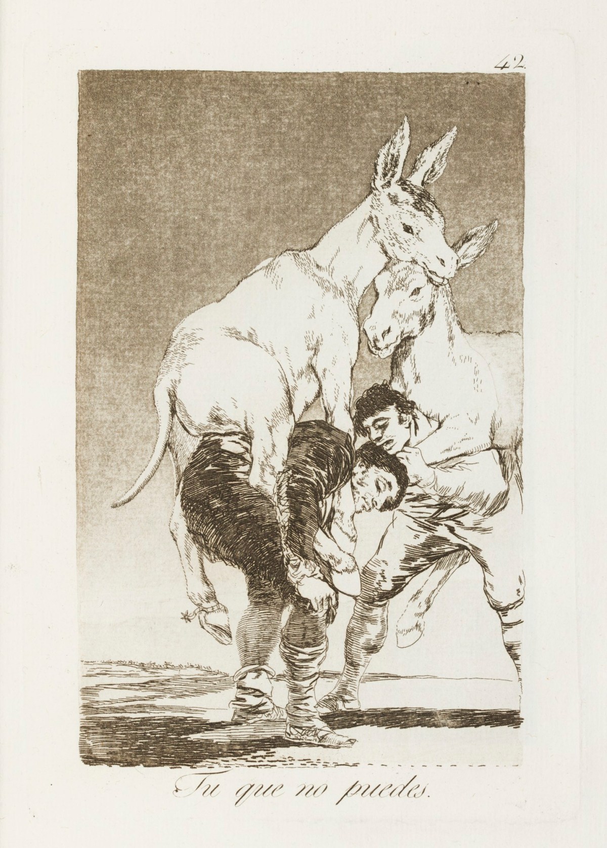 Francisco Goya, 'Tu que no puedes.'