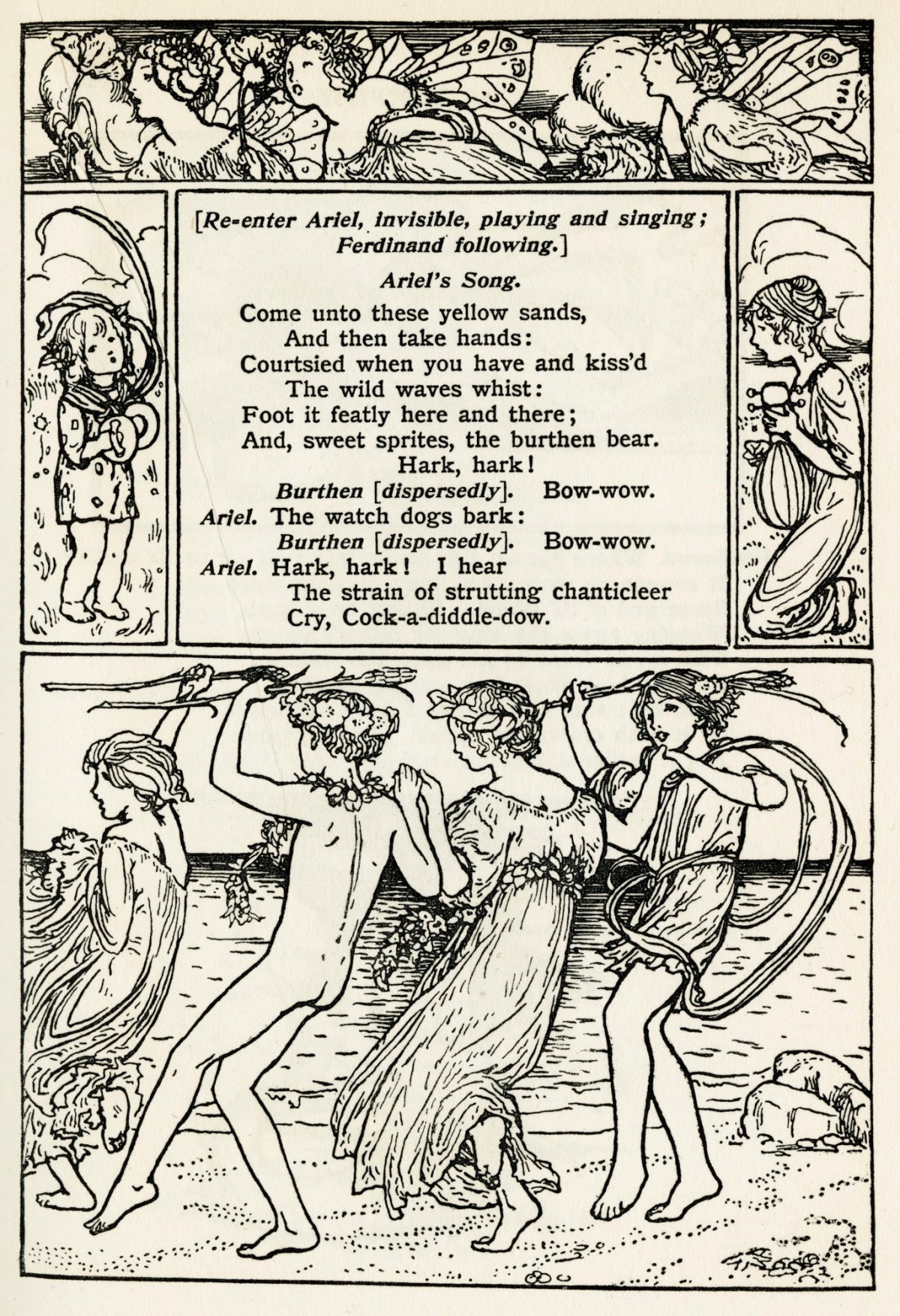 Robert Anning Bell RA, 'Ariel's Song'
