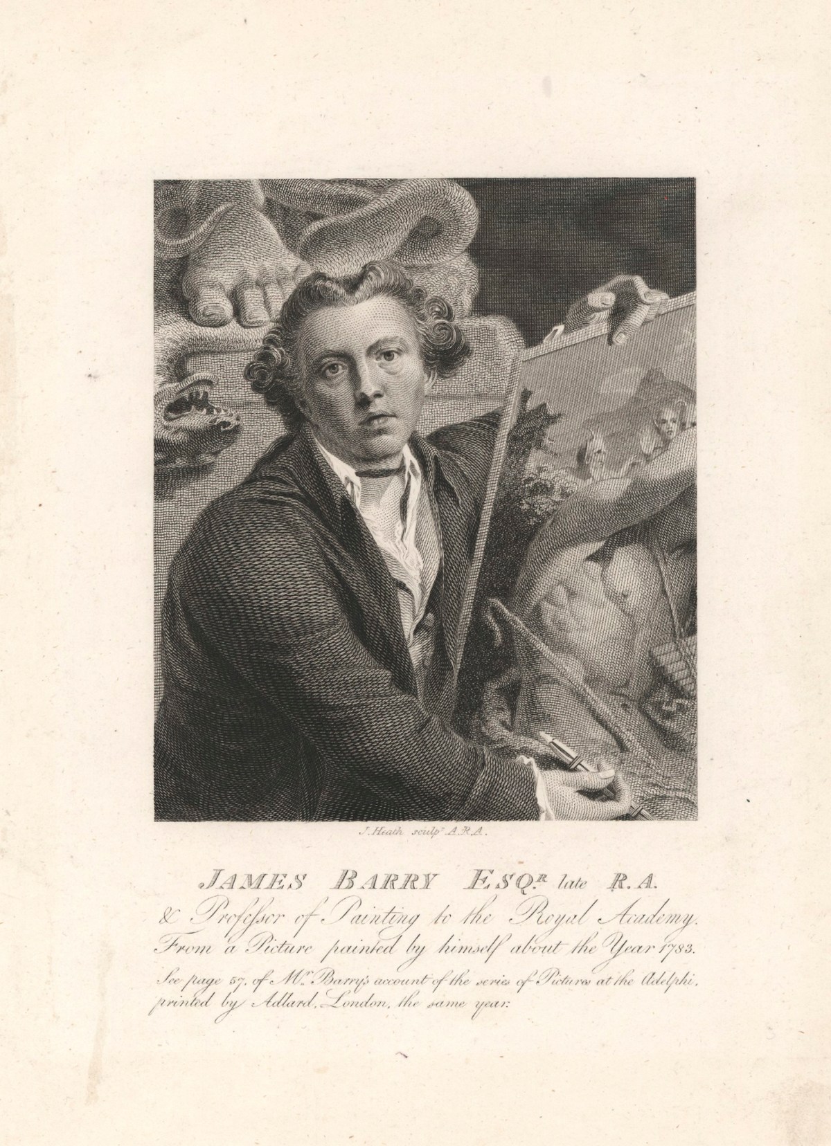 James Barry RA, Self-portrait as Timanthes