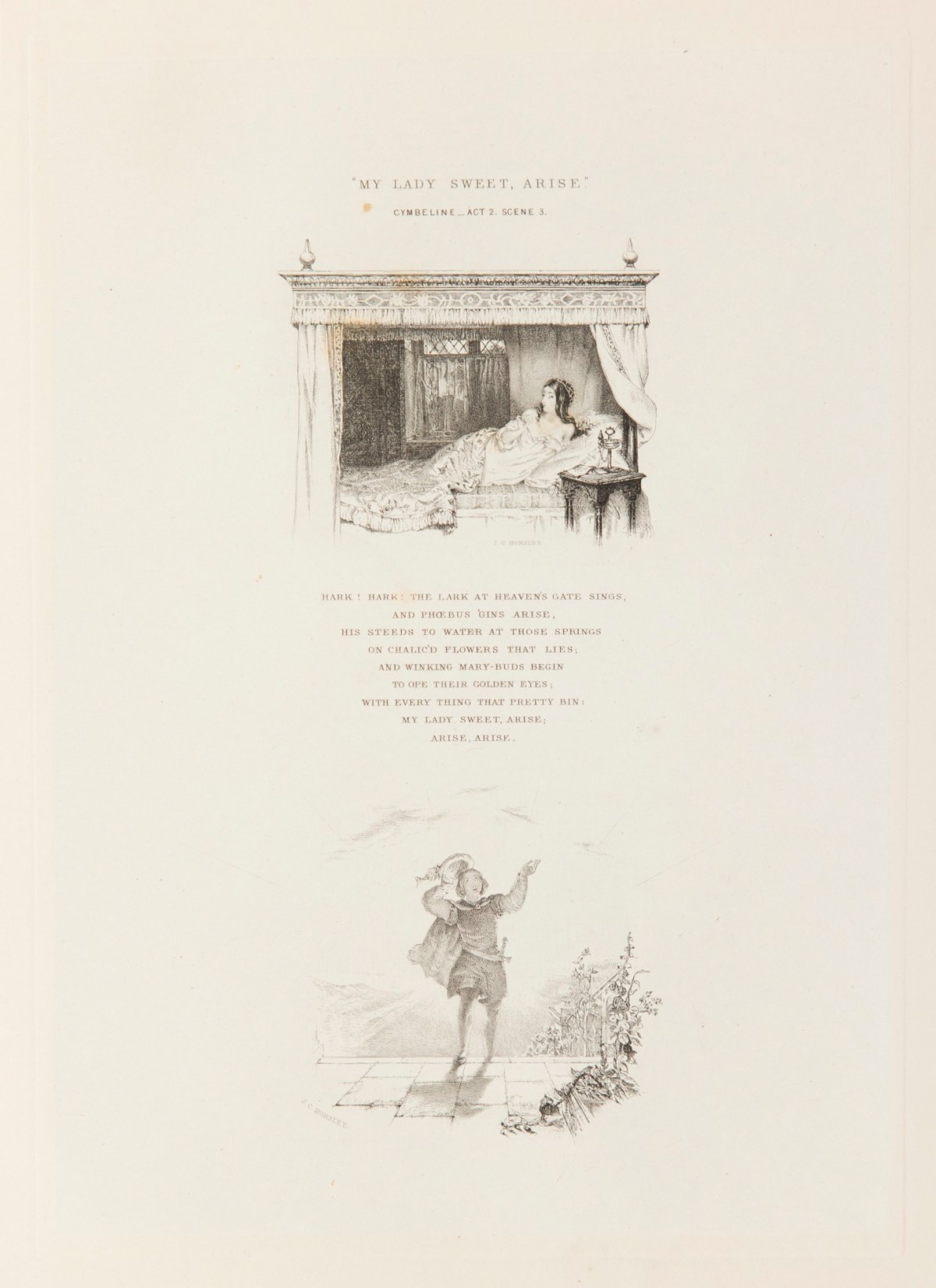 William Shakespeare, 'My Lady Sweet, Arise (from Cymbeline - Act 2, Scene 3).'