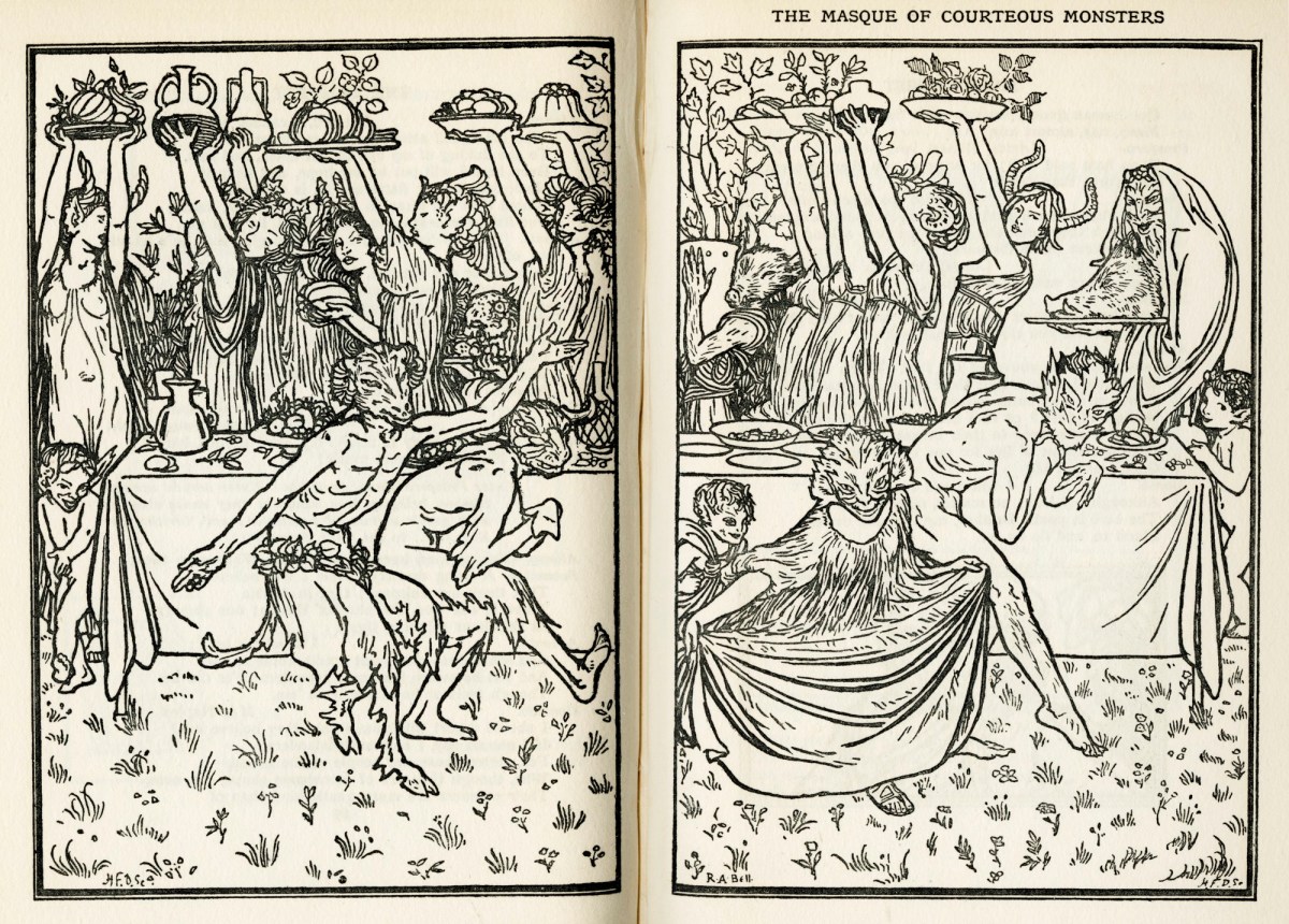 Robert Anning Bell RA, The Masque of Courteous Monsters