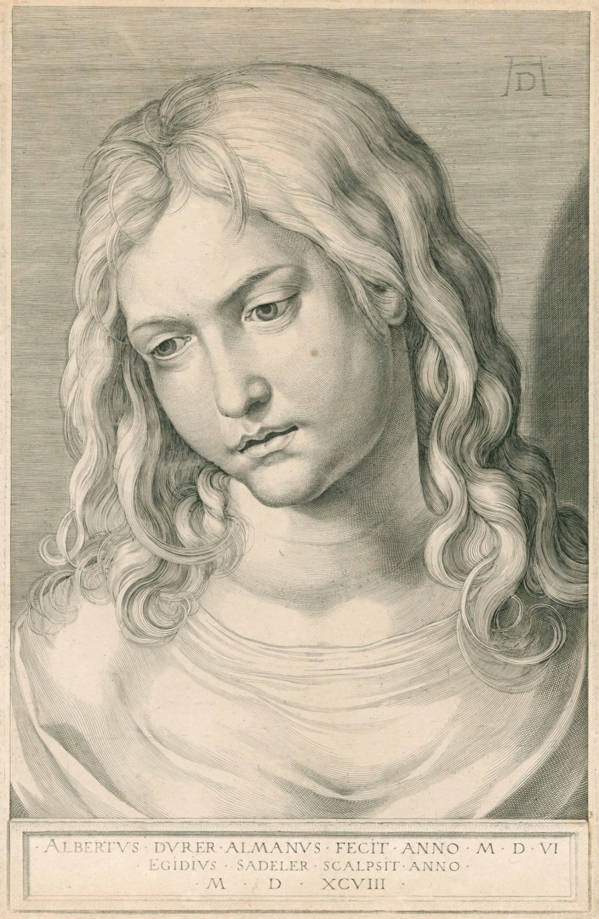 Aegidius II Sadeler, Study for the Head of Christ in 'Christ among the Doctors'
