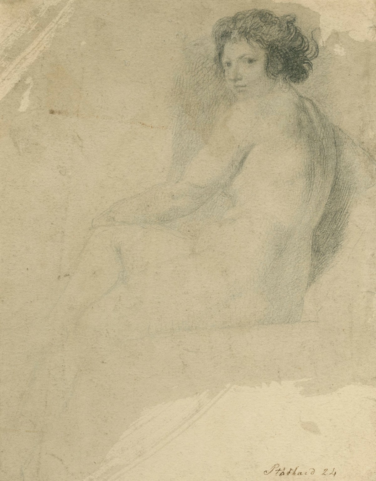 Thomas Stothard RA, Seated female nude