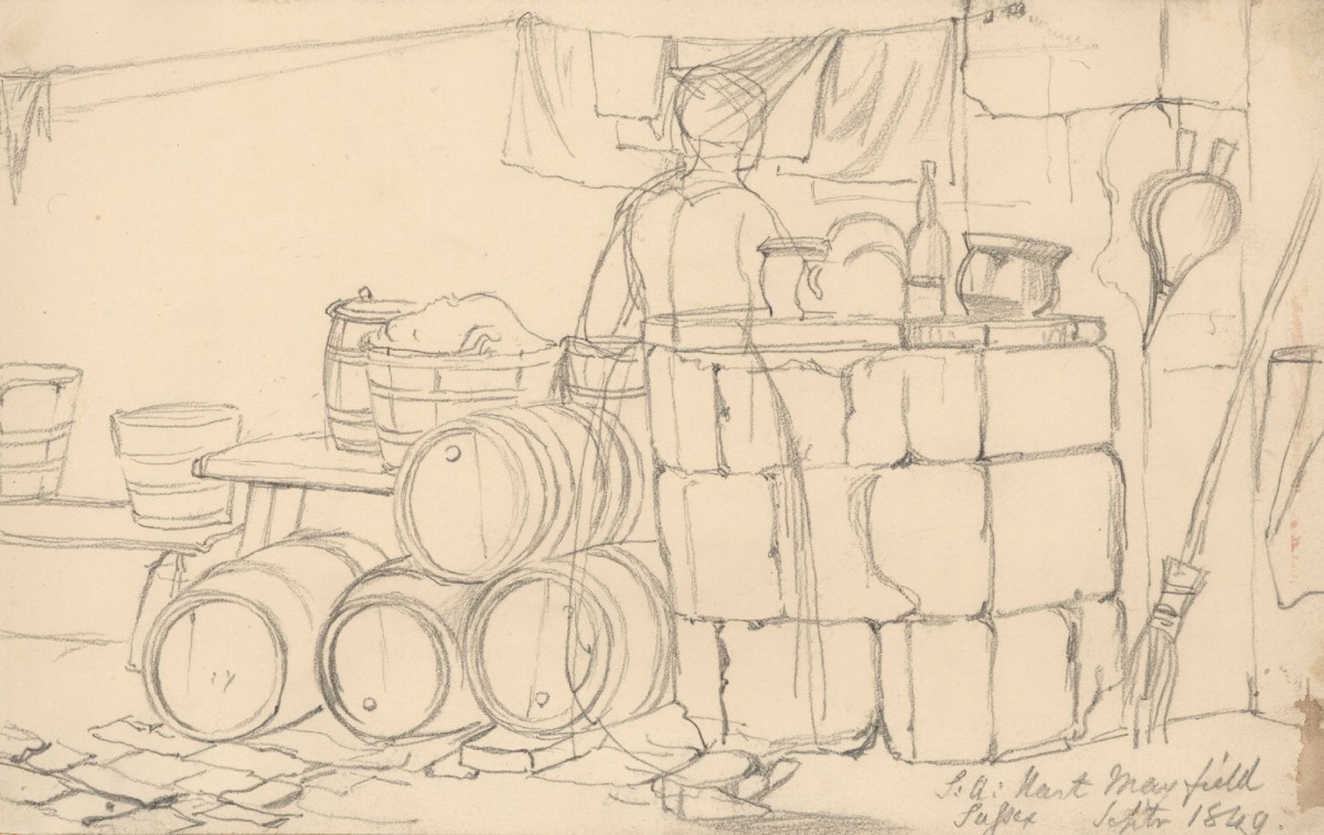 Solomon Alexander Hart RA, Cellar interior at Mayfield, Sussex