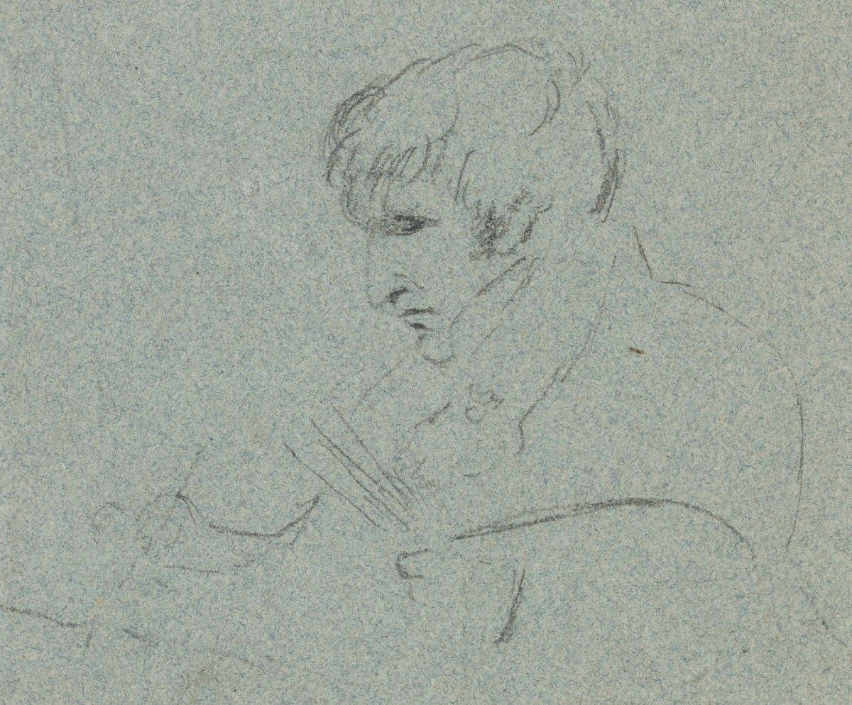 Abraham Cooper RA, A portrait sketch of William Etty R.A.