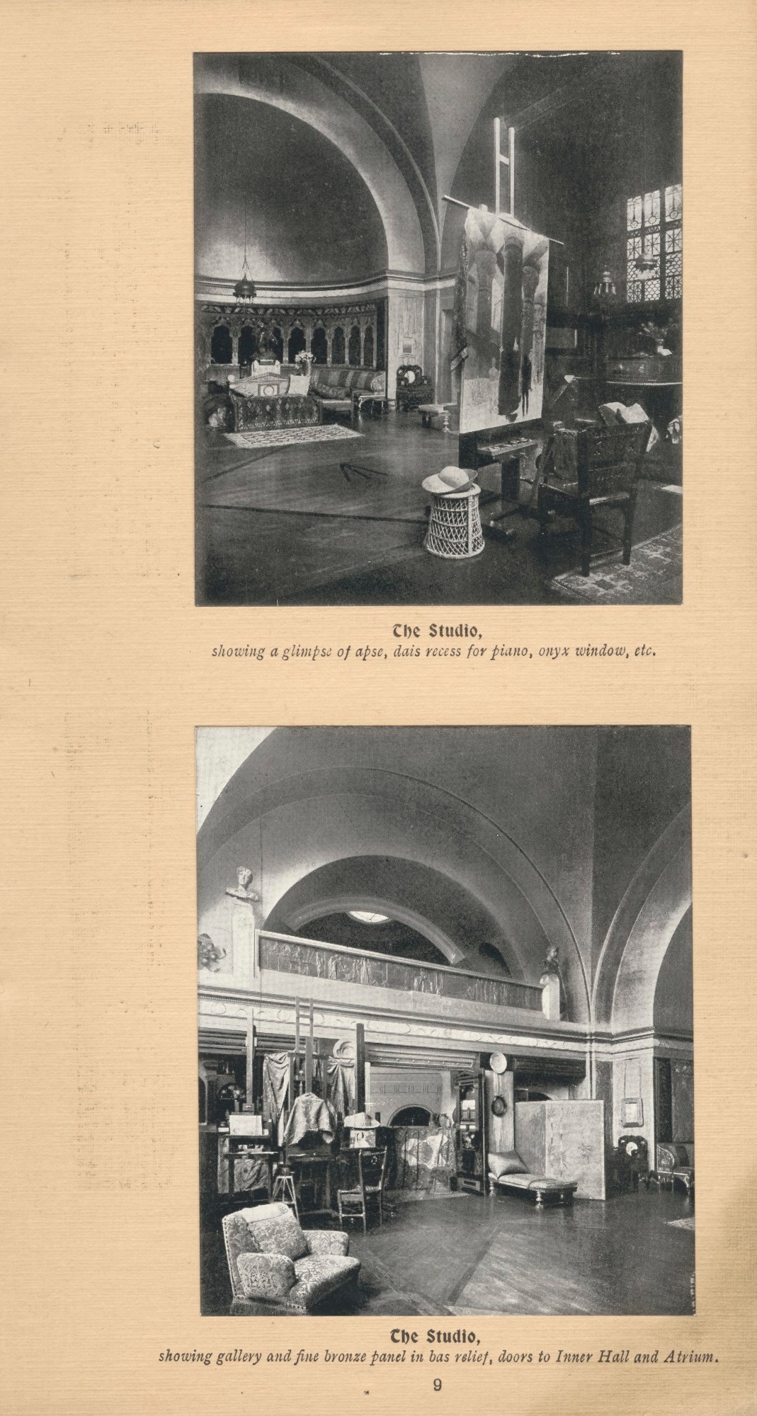 Hampton & Sons (London), The Studio - showing a glimpse of apse.