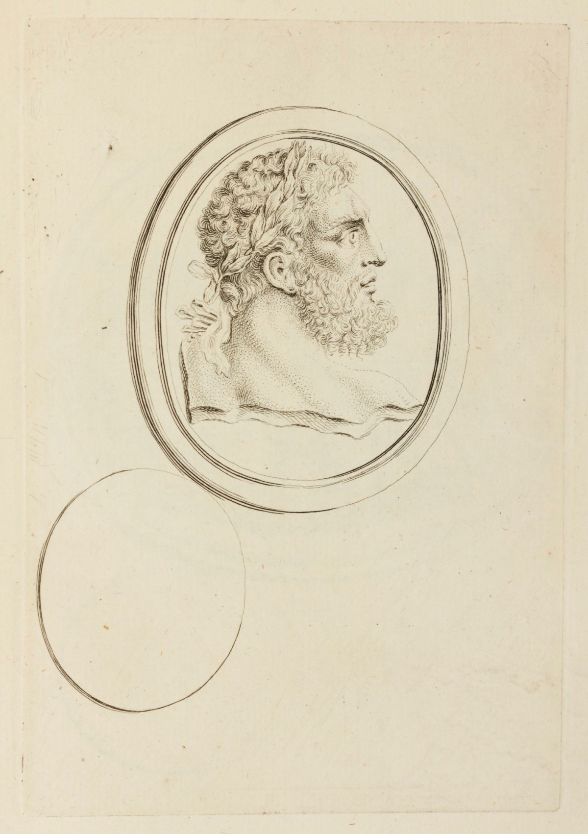 Claude Du Bosc, Bearded man in profile