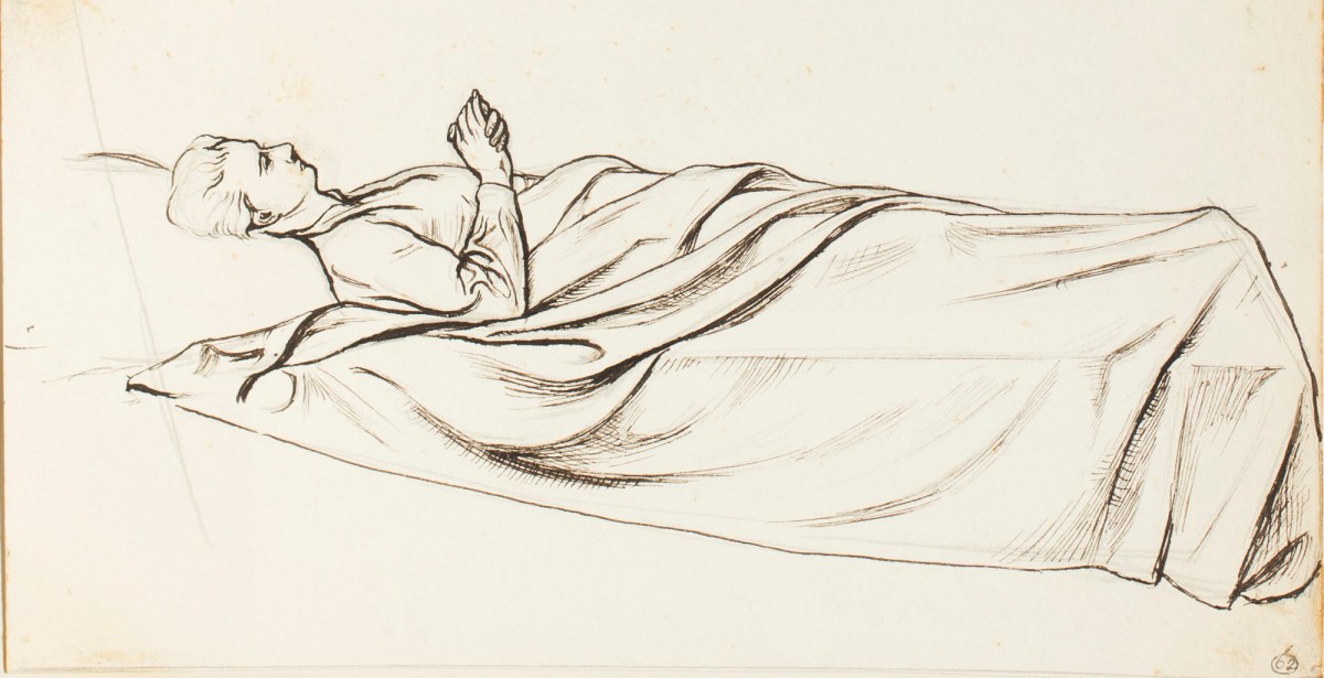 Henry Hugh Armstead RA, Study of a recumbent figure for a memorial to Revd. Hatchard
