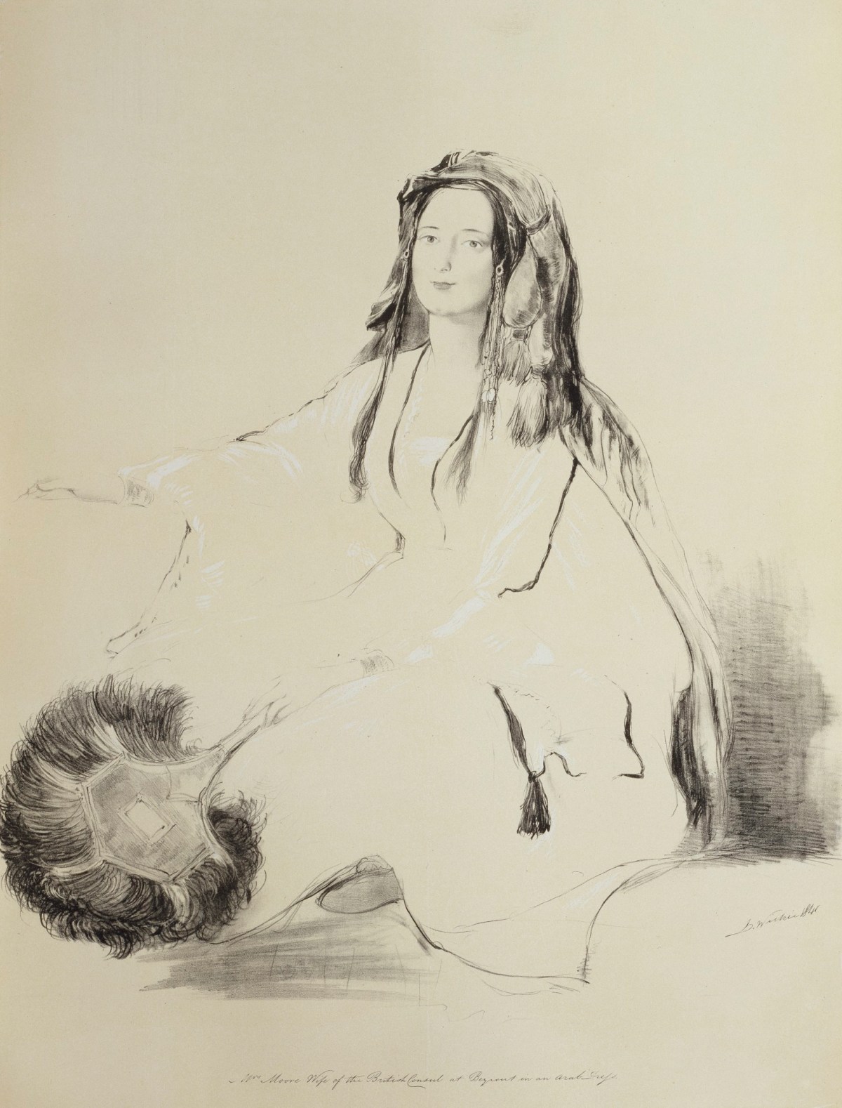 Sir David Wilkie RA, Mrs Moore, wife of the British Consul at Beyrout in an Arab dress